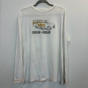 Tommy Bahama Chillin & Grillin Woody Wagon Graphic Long Sleeve Tee Small